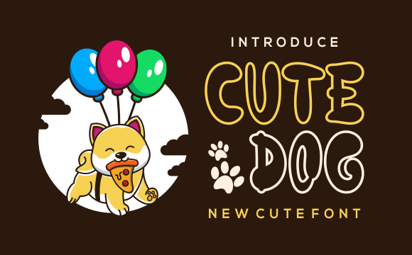 Cute Dog Display Font for Playful, Bright Children’s Designs