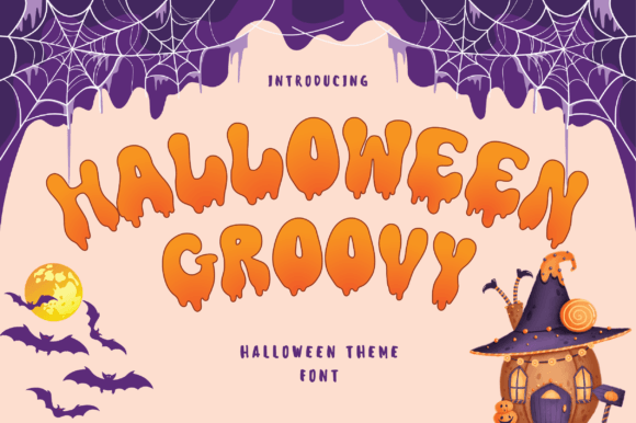 Halloween Groovy Display Font for Spooky Craft Projects