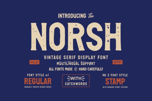 Norsh Display Font for Bold, Vintage Branding