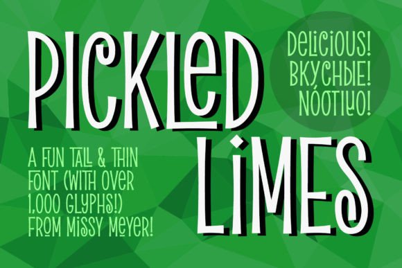 Pickled Limes: A Tall, Narrow Display Font for Distinctive Branding