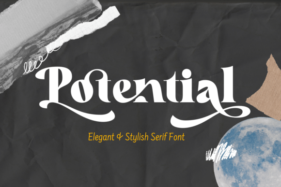 Potential Font: A Luxury Serif Display Typeface for Branding