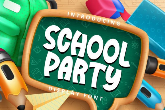 School Party Font: A Friendly Display Typeface for Digital Design