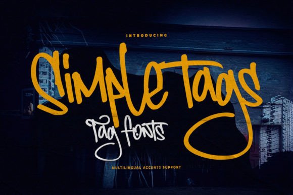 Simple Tags Display Font for Natural, Handmade Digital Branding