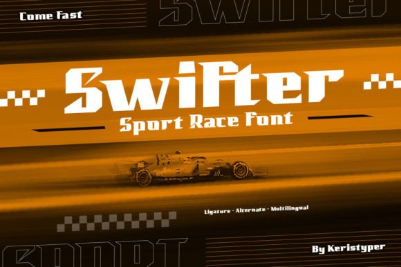 Swifter Font: A Racing-Inspired Display Typeface for Bold Branding