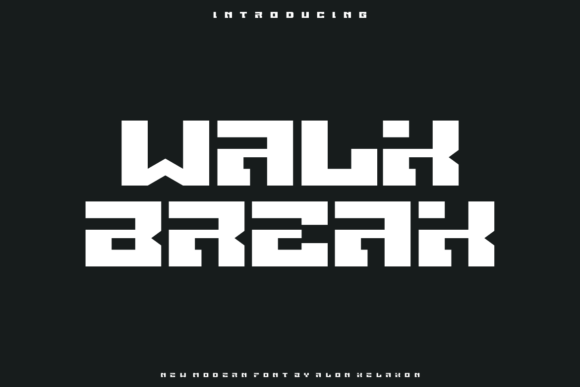 Walk Break: A Modern Display Font for Editorial Design
